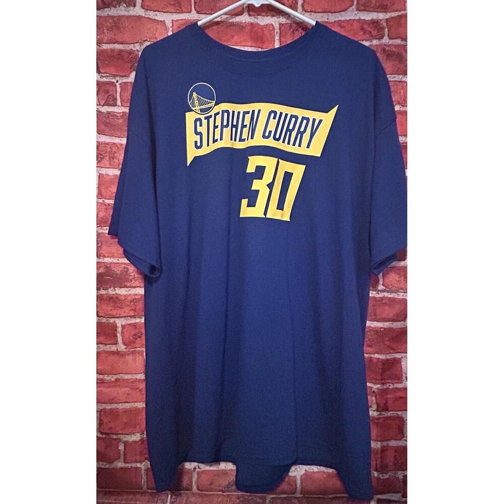 Nba Stephen Curry Golden State Warriors Mens Shirt Blue Basketball T-Shirt